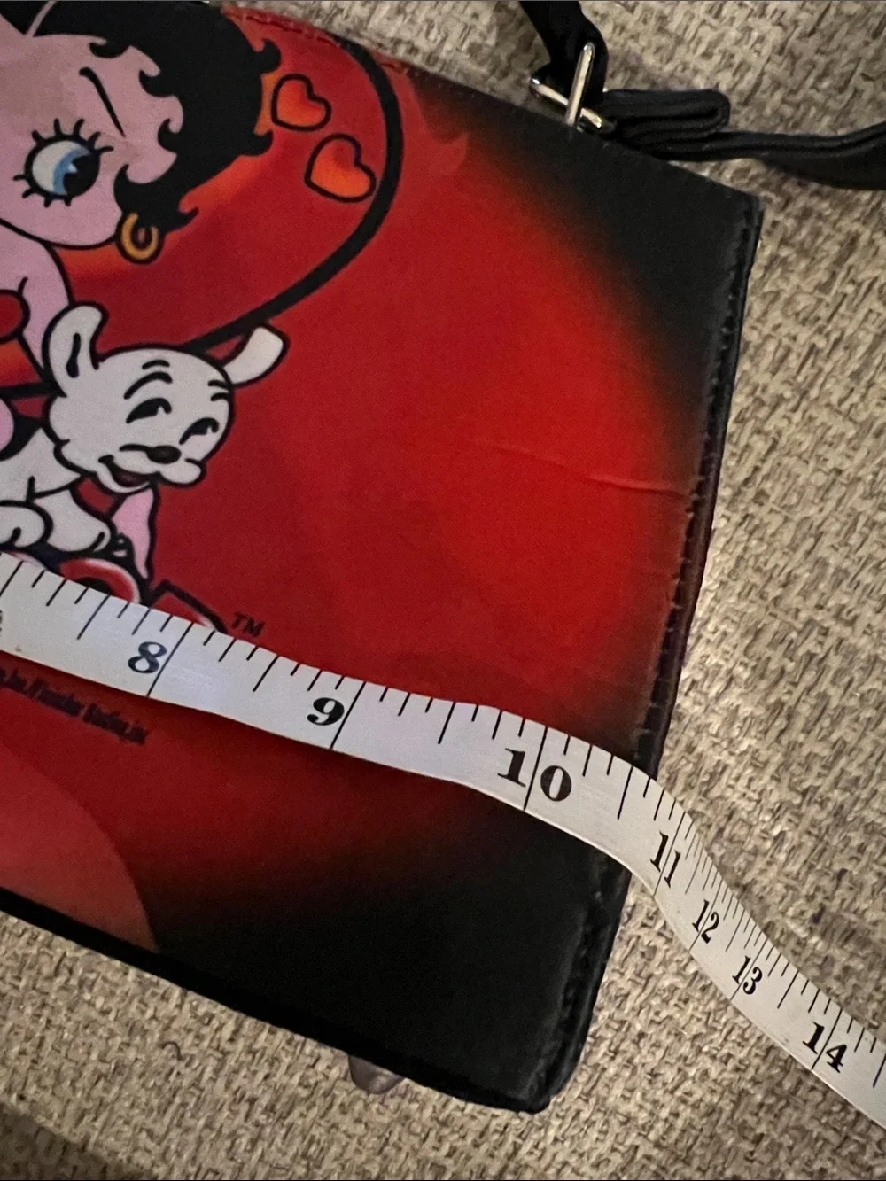 Betty Boop Red and Black Graphic Crossbody Bag
